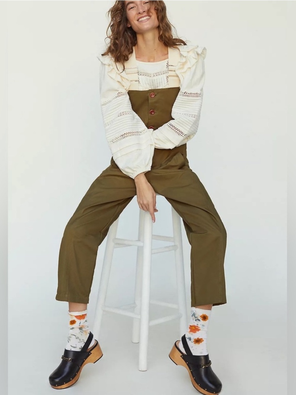 CARON CALLAHAN Brynn Twill Jumpsuit Overalls Anthropologie Size Large L $410